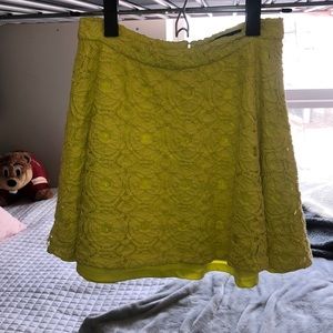 Forever 21 Yellow Skater Skirt